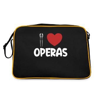 I love Operas Opera House Tenor Singer Vocalist - Retro Bag - black/gold - Back