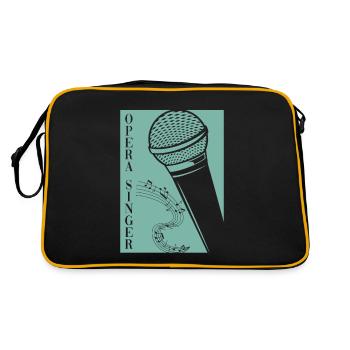 Opera Singer Opera House Vocalist Tenor Singer - Retro Bag - black/gold - Back