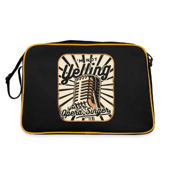 I'm Not Yelling Opera House Tenor Singer Lover - Retro Bag - black/gold - Back