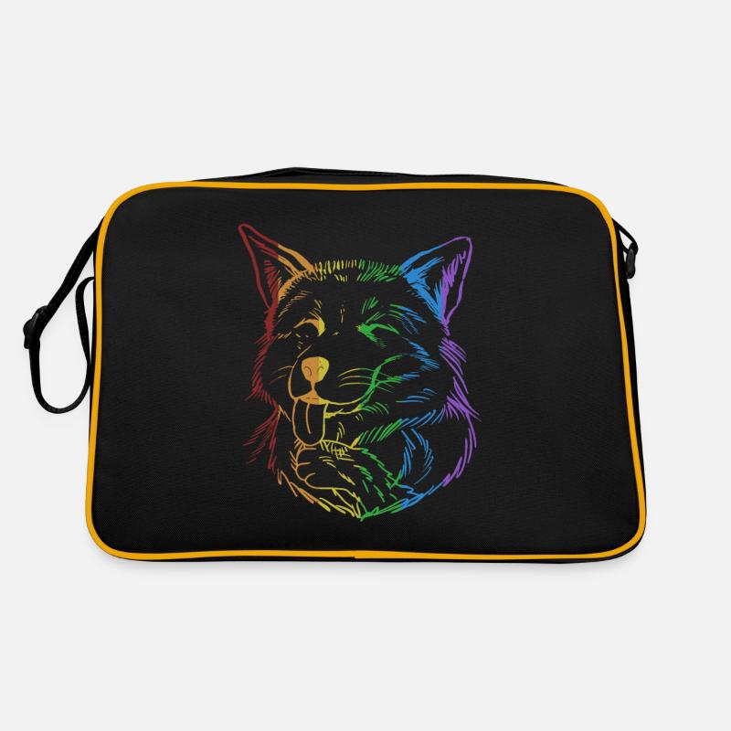 Fox LGBT Rainbow Caninae Red Fox Canidae Fox Retro Bag