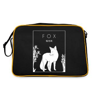 Renard Chinois Hanzi Canidés Caninae Renard roux Renard - Sac Retro - noir/or - Dos
