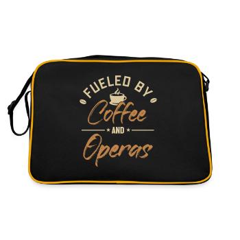 Fueled by Coffee and Operas Opera House Lover - Retro Bag - black/gold - Back