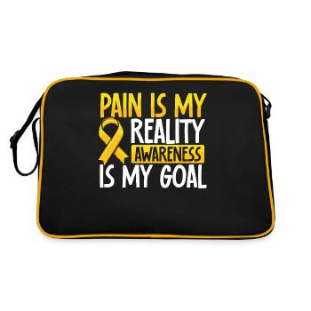 La douleur est ma réalité, la conscience est la mienne - Sac Retro - noir/or - Dos