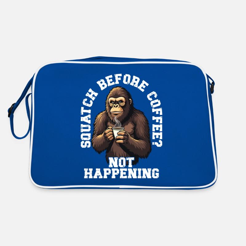 Squatch Before Coffee Doesn't Happen Funnily Retro Bag