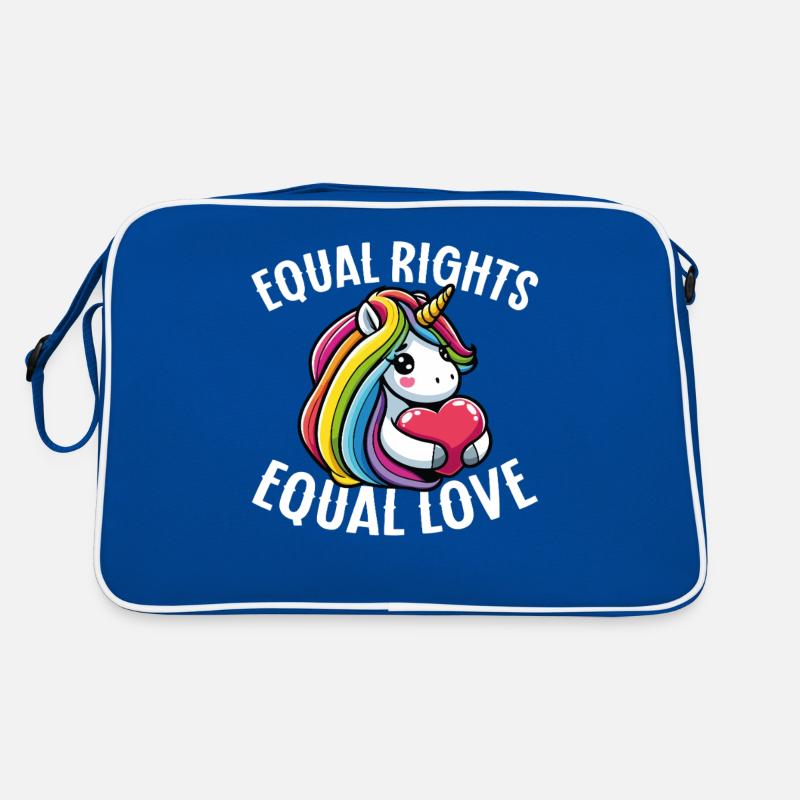 Gleiche Rechte Gleiche Liebe Regenbogen Einhorn Retro Tasche