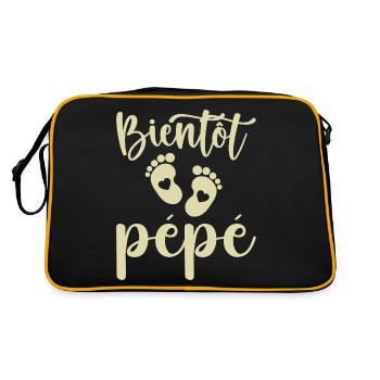 Bientôt pépé - Sac Retro - noir/or - Dos