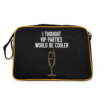 Je pensais que les soirées VIP seraient plus cool Ironie VIP - Sac Retro - noir/or - Dos