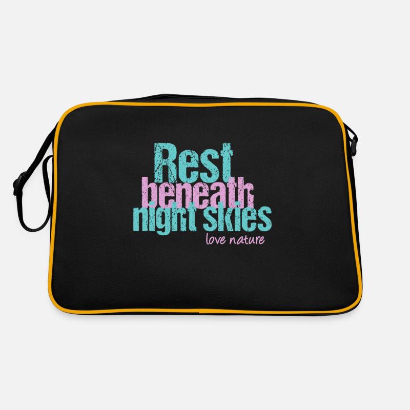 Tranquility under the night sky Retro Bag