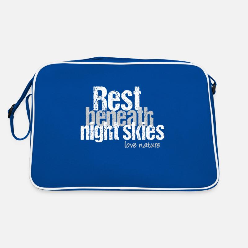 Tranquility under the night sky Retro Bag