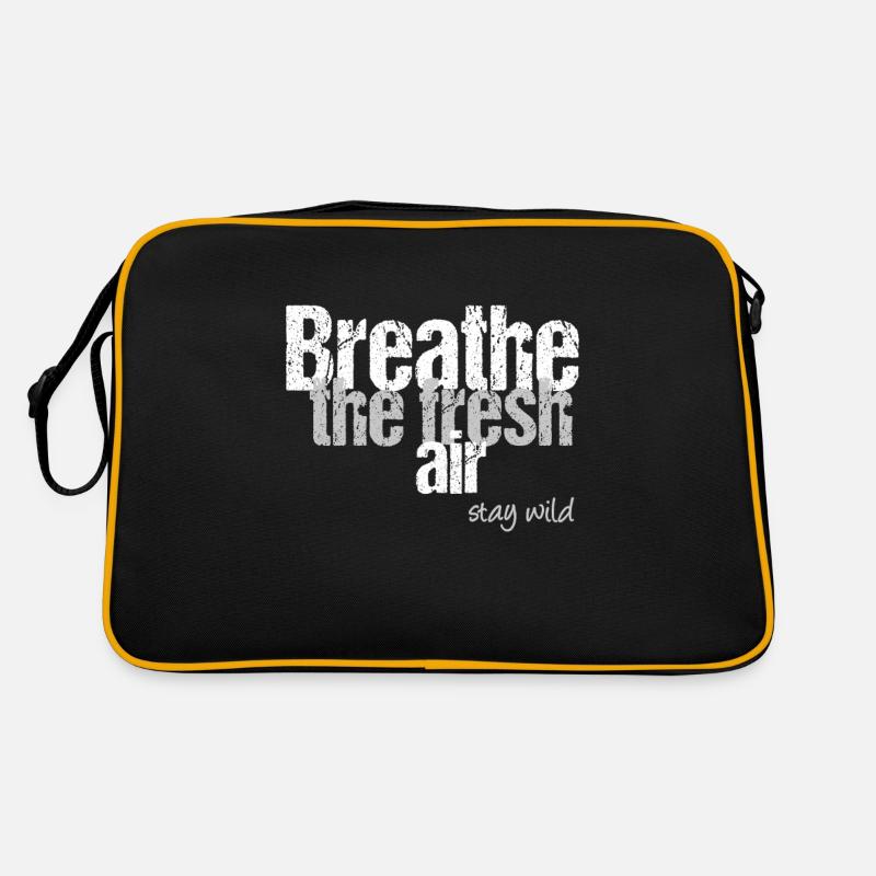 Atme frische Luft, bleib wild Retro Tasche