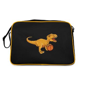 T-Rex dinosaure Trex Dino basketball - Sac Retro - noir/or - Dos