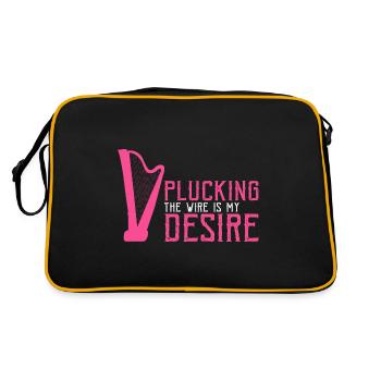 Conception de harpe pour harpiste et joueur de harpe - Sac Retro - noir/or - Dos