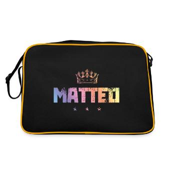 Matteo - Retro Bag - black/gold - Back