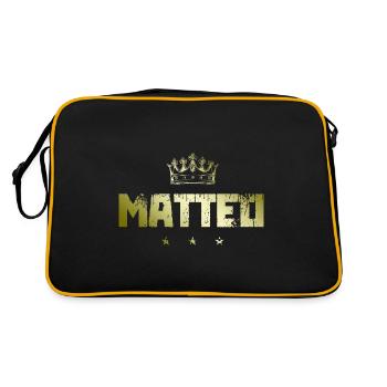 Matteo - Retro Bag - black/gold - Back