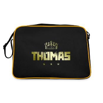 Thomas - Retro Bag - black/gold - Back