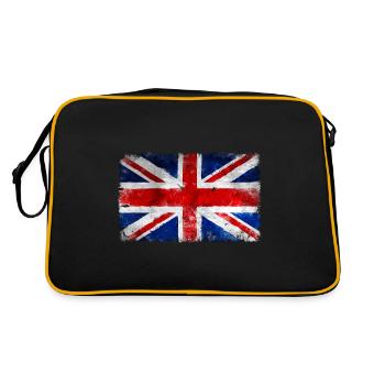Drapeau vintage britannique - Sac Retro - noir/or - Dos