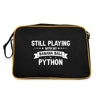 King python design pour les amateurs de serpents - Sac Retro - noir/or - Dos