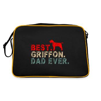Griffon Korthals Chien pointant Papa Papa Vintage - Sac Retro - noir/or - Dos