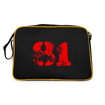 81 number symbol - Retro Bag - black/gold - Back