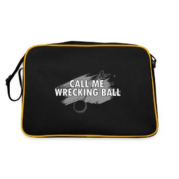 House demolition and house renovation - Retro Bag - black/gold - Back