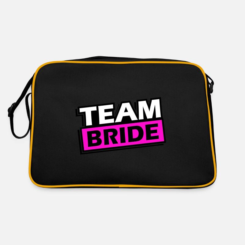 Team Bride Hochzeit Spruch Retro Tasche