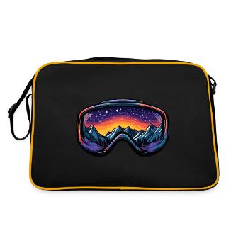 Ski goggles mountains - Retro Bag - black/gold - Back