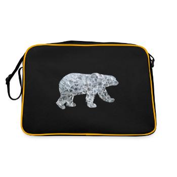 Polar Bear Polar Bear Polar Bear North Pole Arctic - Retro Bag - black/gold - Back