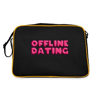Offline, Détente, Connaissance, Offline dating - Sac Retro - noir/or - Dos