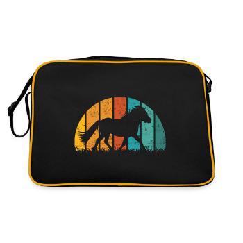 Shetlandpony Shetland Poney Vintage Rétro - Sac Retro - noir/or - Dos