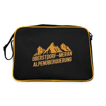 Traversée des Alpes Sentier de randonnée longue distance Oberstdorf Merano E5 - Sac Retro - noir/or - Dos