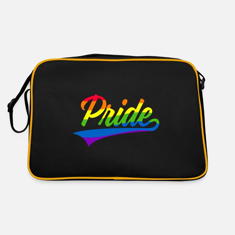PRIDE LGBT CSD - Retro Tasche - Schwarz/Gold