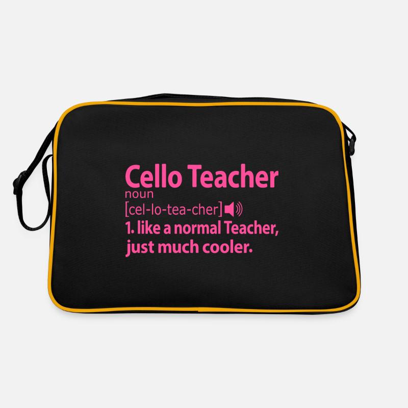 Cello Lehrerin Cellolehrerin Violinlehrerin pink Retro Tasche