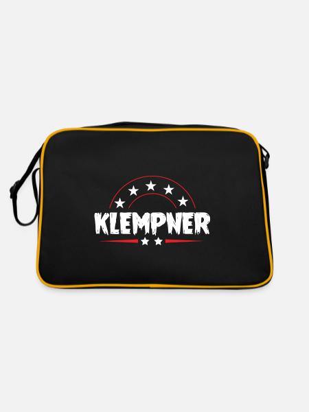 Klempner Beruf - Retro Tasche - Schwarz/Gold
