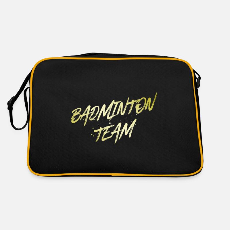 Équipe de badminton - Sac Retro - noir/or