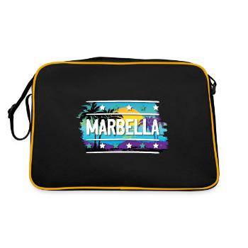 Marbella - Retro Tasche - Schwarz/Gold - Hinten