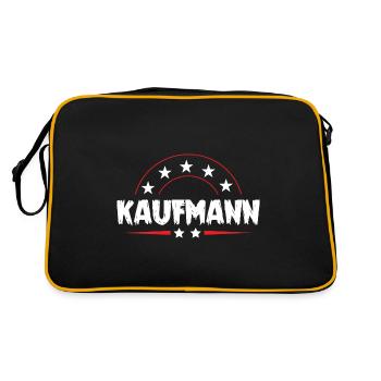 Kaufmann Beruf - Retro Tasche - Schwarz/Gold - Hinten