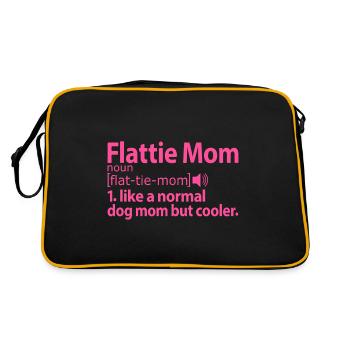 Flat-Coated Retriever Flattie Mama Mama Mistress - Sac Retro - noir/or - Dos