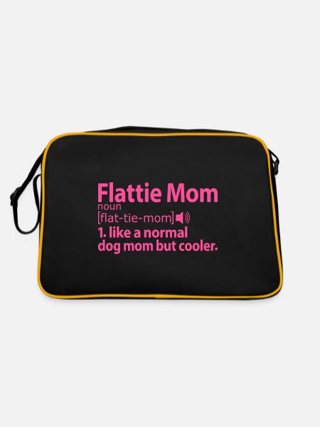 Flat-Coated Retriever Flattie Mama Mama Mistress - Sac Retro - noir/or - Dos