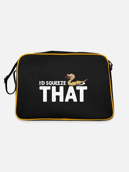 King python design for snake lovers - Retro Bag - black/gold - Back