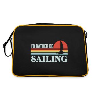 Capitaine de catamaran Je préférerais catamaran à voile - Sac Retro - noir/or - Dos