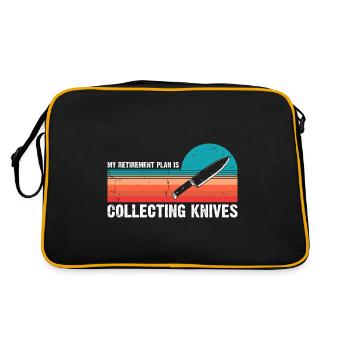 Retirement Plan Knives Collecting Knife Collectors - Retro Bag - black/gold - Back