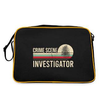 Forensic Technician Crime Scene Investigator Forensic Sentence - Retro Bag - black/gold - Back