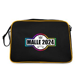 Malle 2024 Bunt Krone - Retro Tasche - Schwarz/Gold - Hinten
