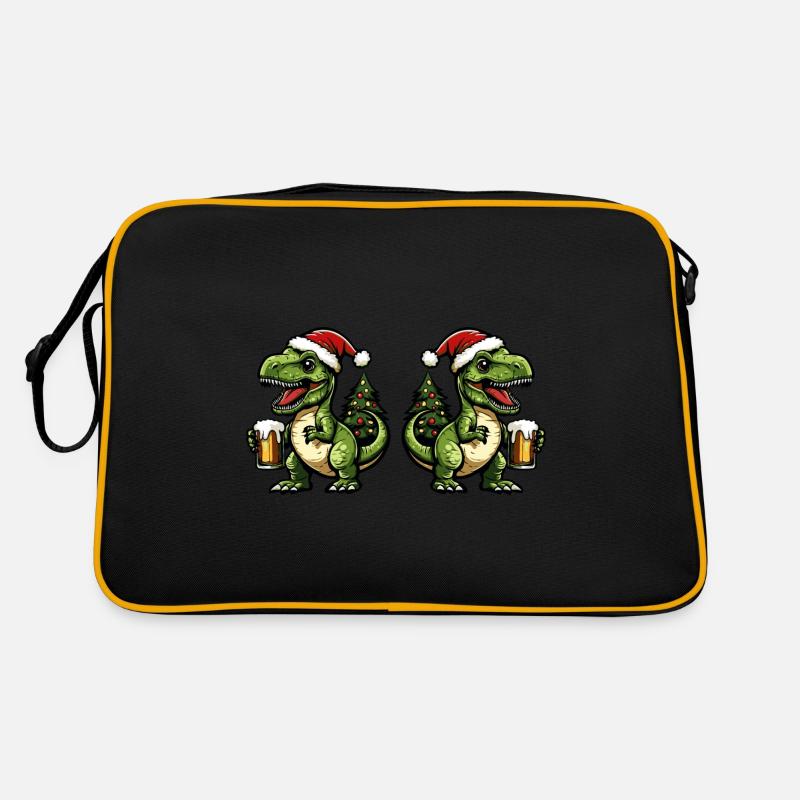 Équipe de la bière de Noël Dinosaur T-Rex Sac Retro