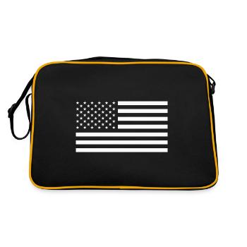 USA America flag - Retro Bag - black/gold - Back