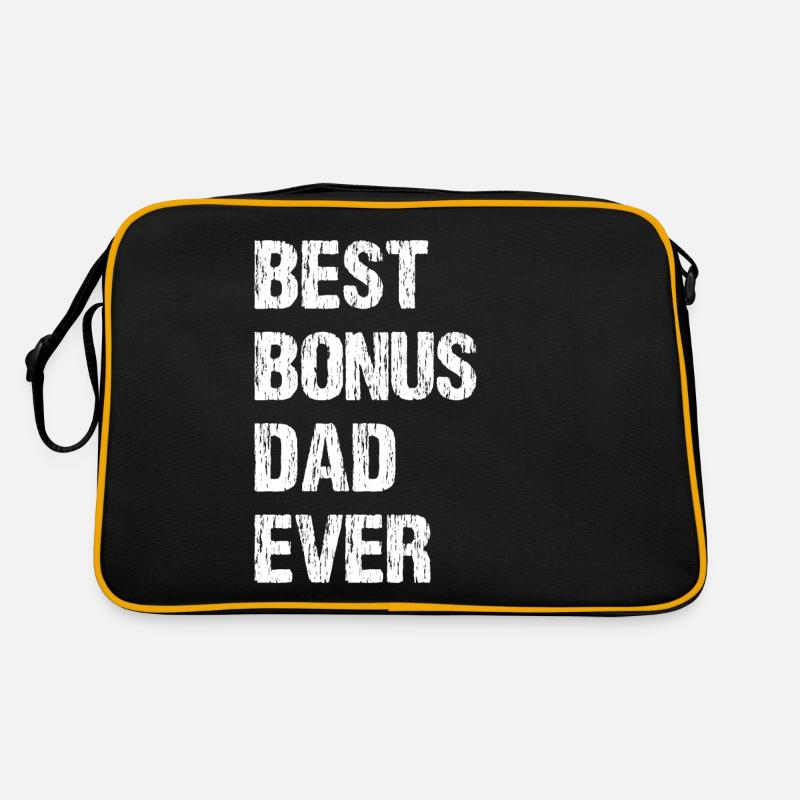 Best Bonus Dad Ever - Retro Tasche - Schwarz/Gold