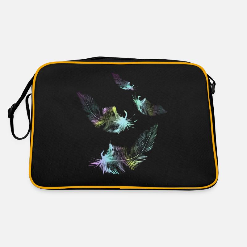 Regenbogenfedern Retro Tasche