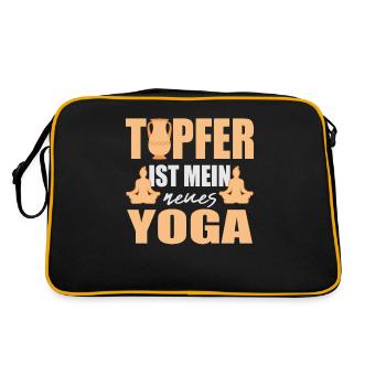Poterie ma nouvelle passion de potier de yoga - Sac Retro - noir/or - Dos