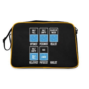 Physics Glässer Optimist Pessimist Realist Nihilist - Retro Bag - black/gold - Back