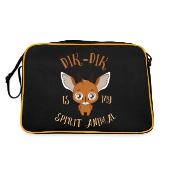 Dik-Dik Is My Spirit Animal Afrika Baby Antelope - Retro Bag - black/gold - Back